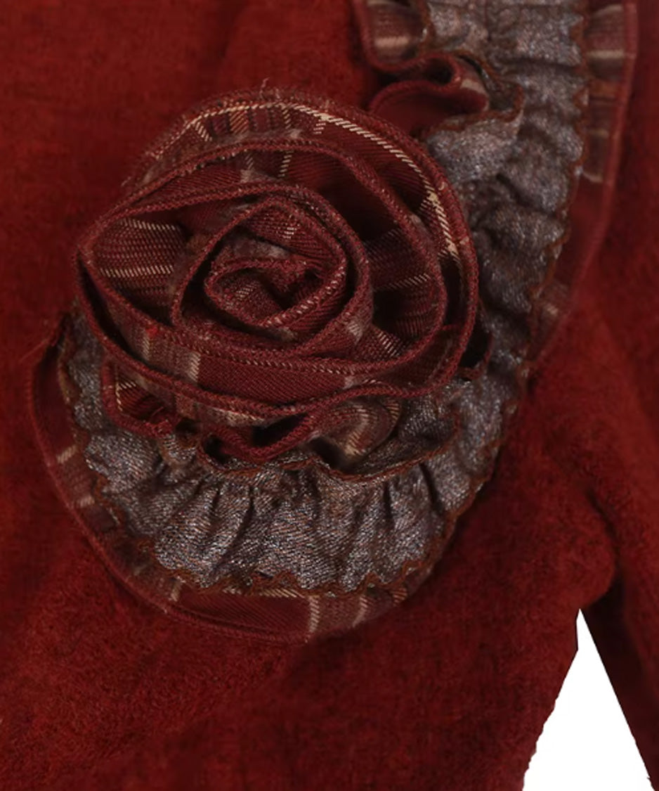Ruffle Trim Wrap Cardigan