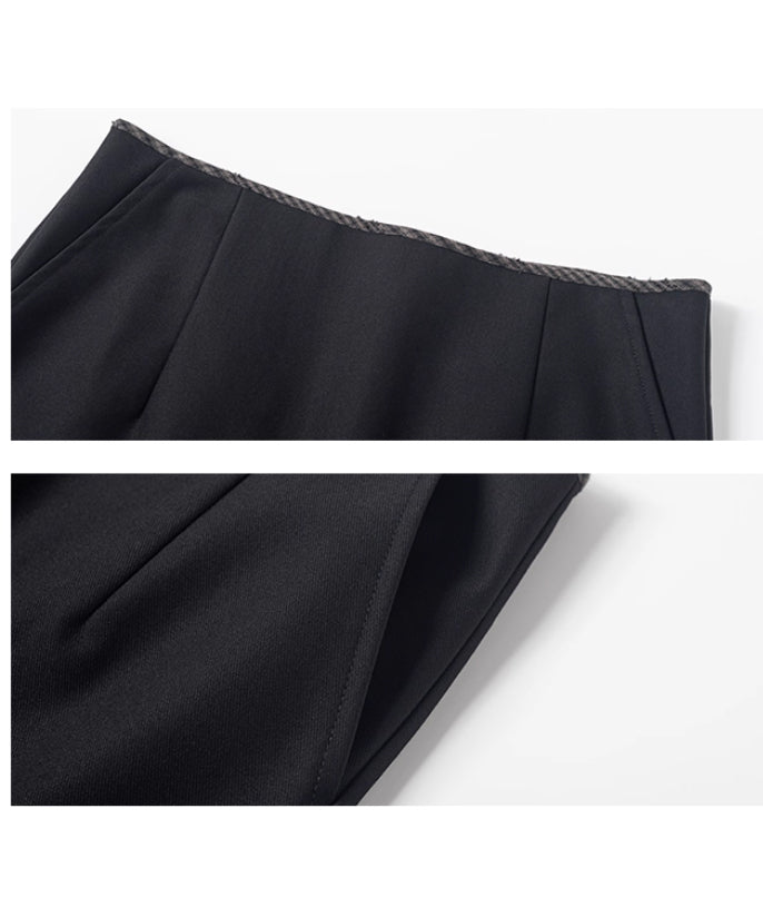 Braided Belt Straight Skirt
