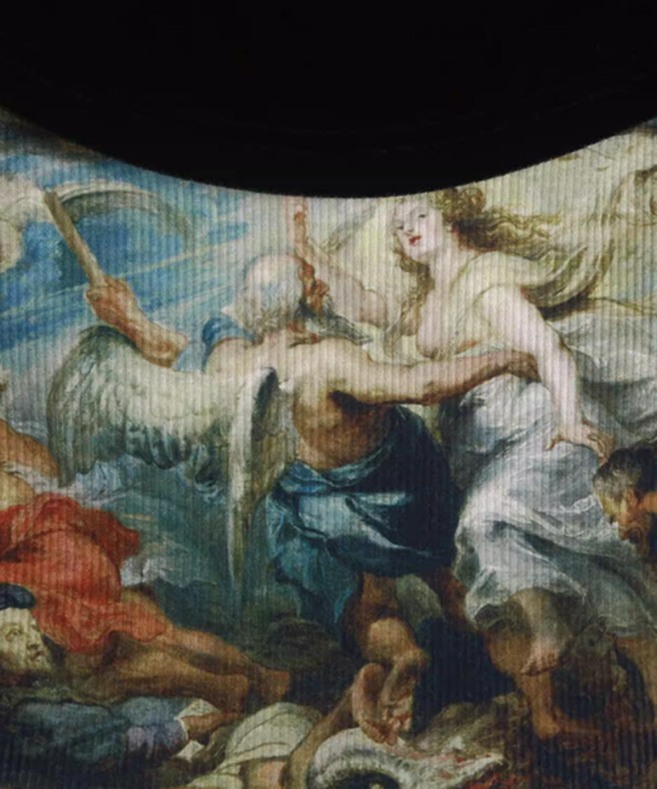 Baroque Art Off Shoulder Volume Top