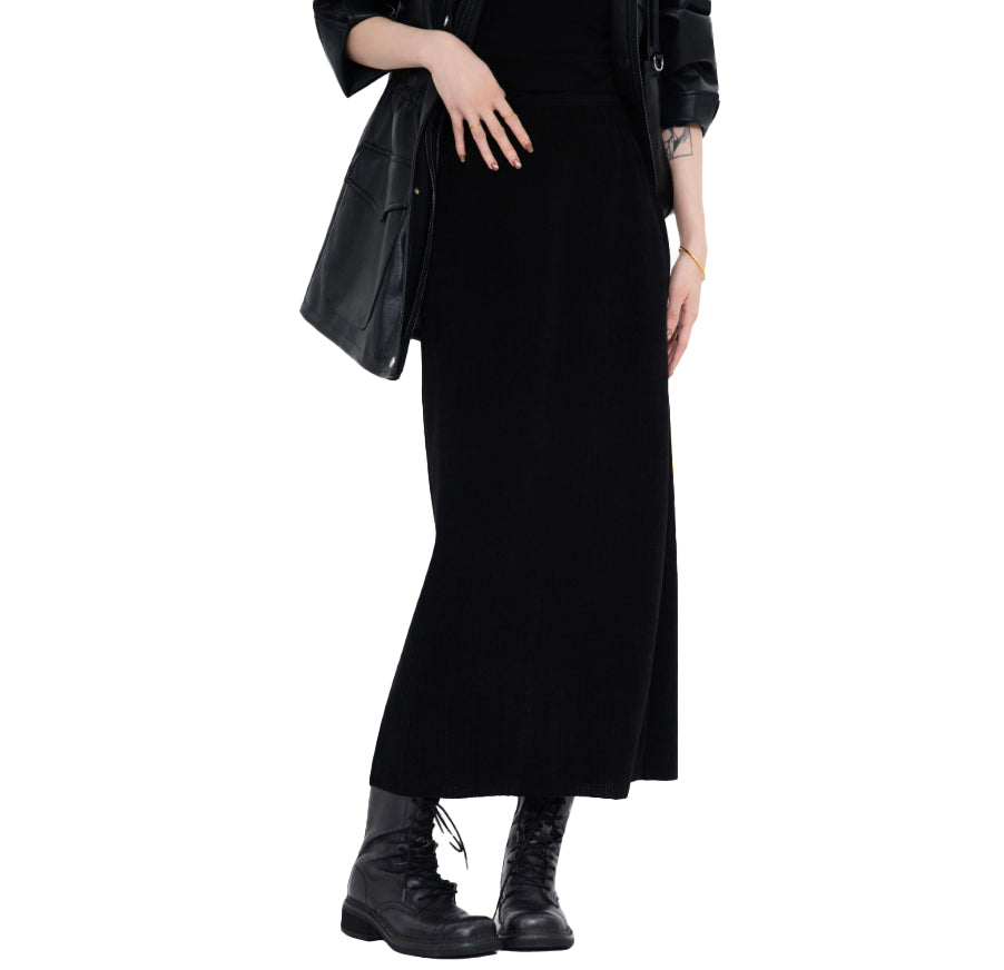Corduroy Straight Maxi Skirt