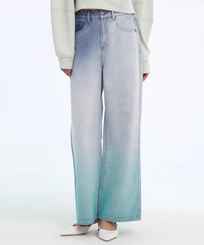 Gradient Fade Wide Denim