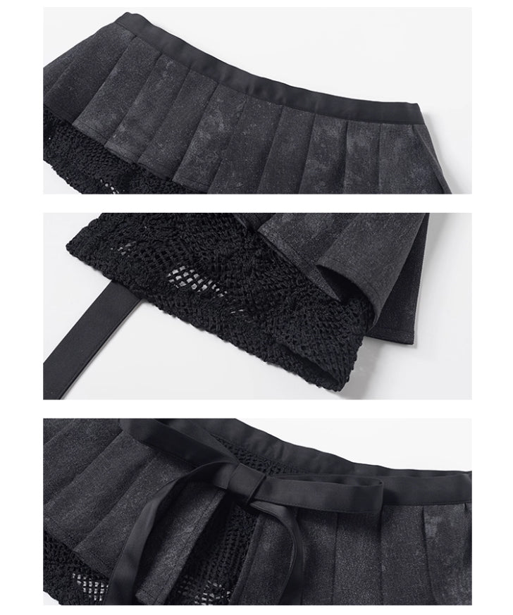Pleated Belted Waist Piece
