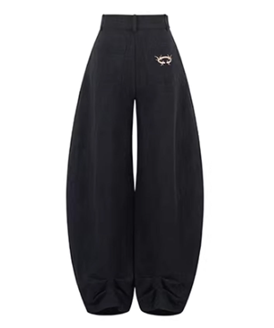 Thorn Embroidery Volume Wide Pants