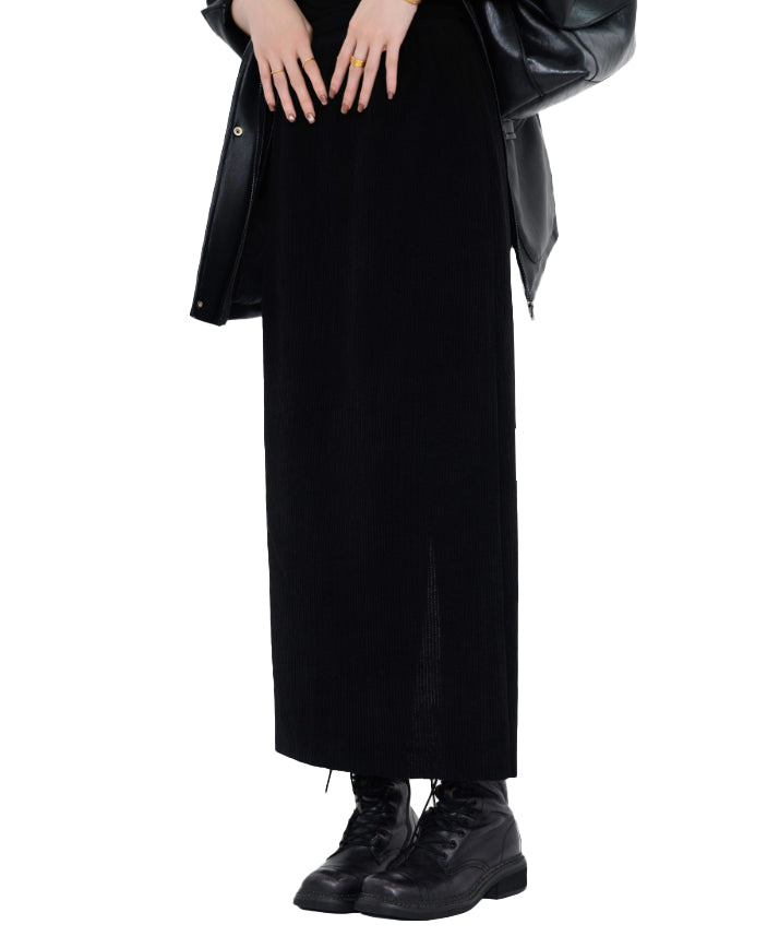 Corduroy Straight Maxi Skirt