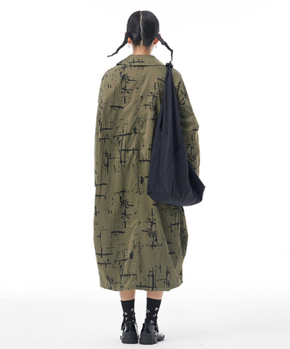 Abstract Pattern Long Jacket