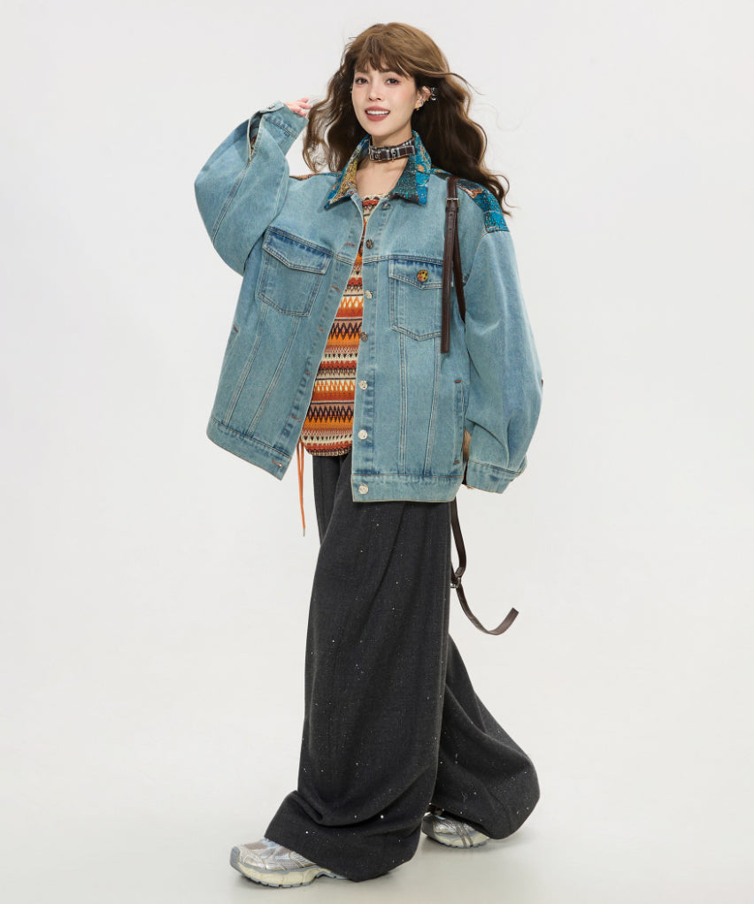 Vintage Patch Denim Jacket