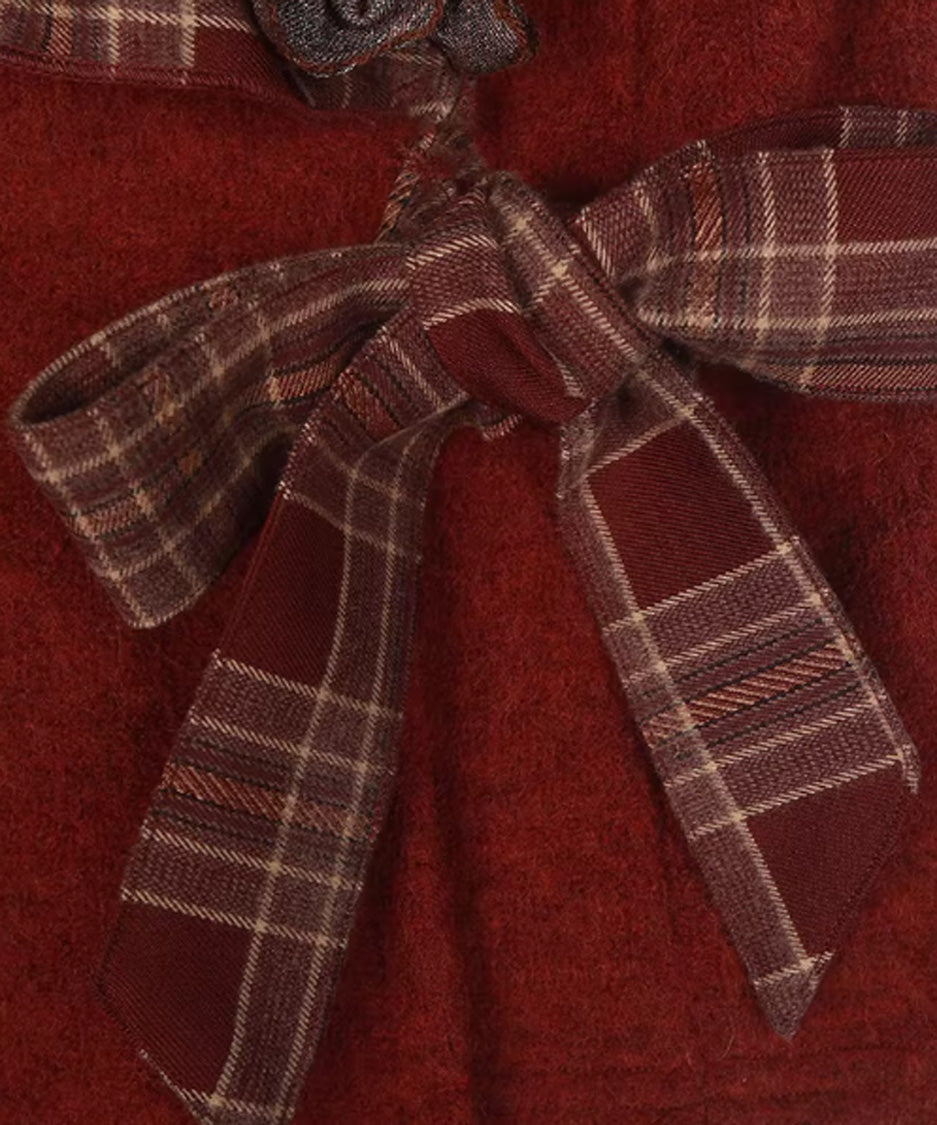 Ruffle Trim Wrap Cardigan