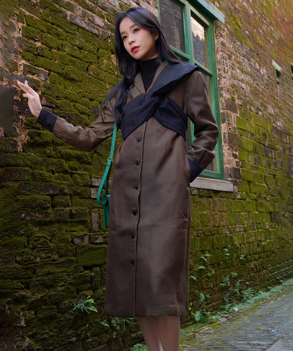 Twist Panel Button Coat