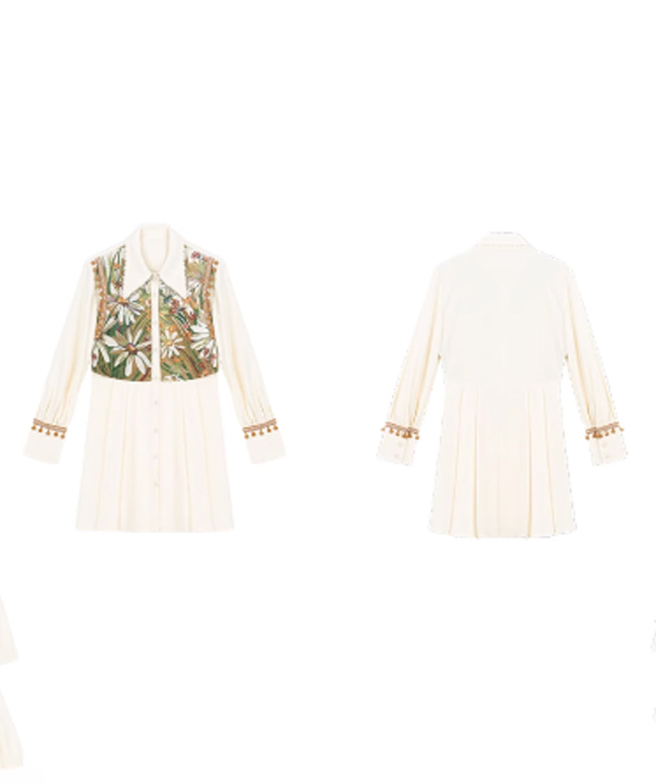 Jacquard Splicing Dress
