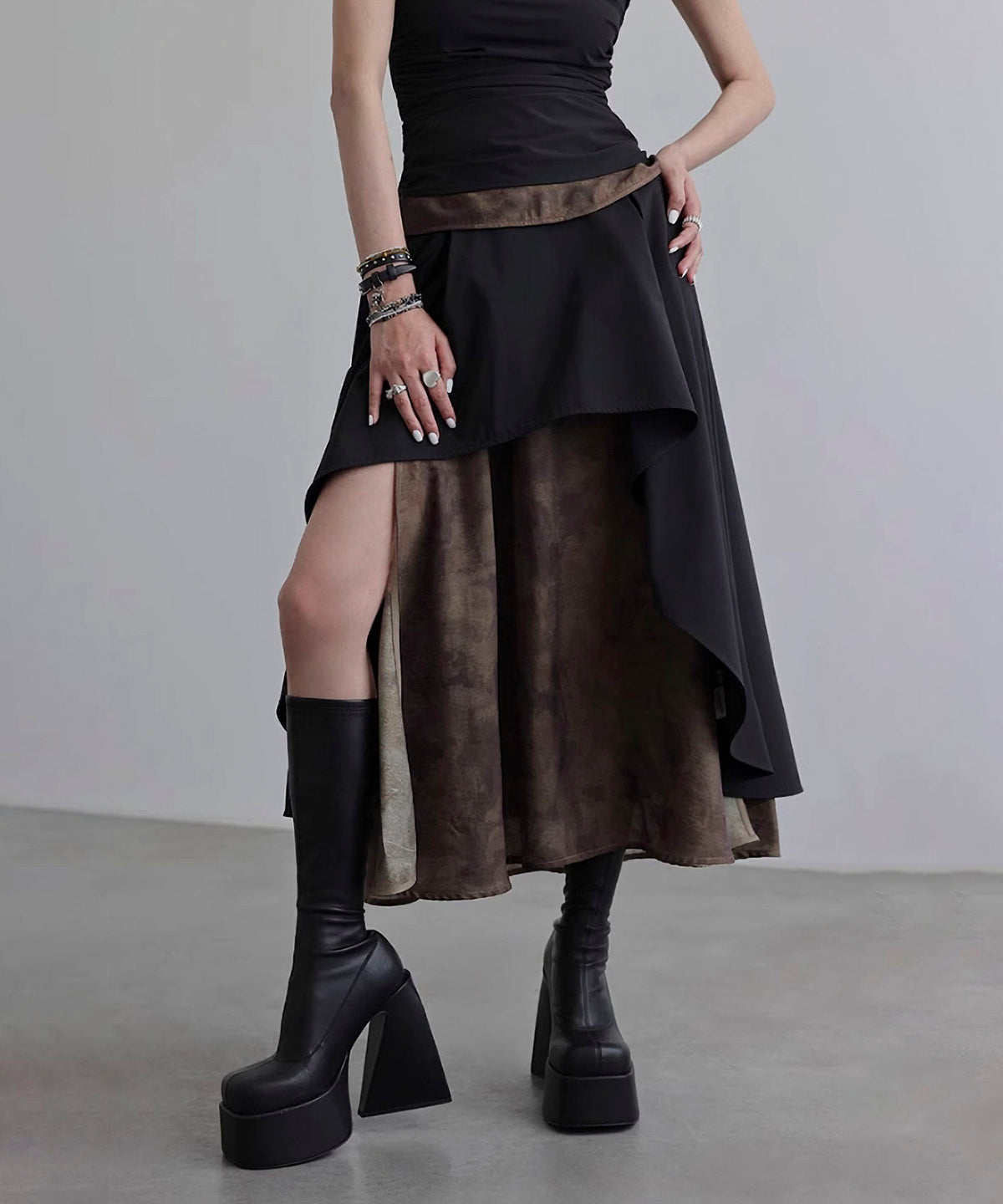 Mix Material Skirt