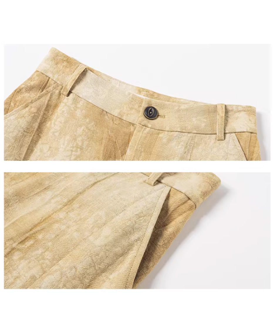 Thorn Embroidery Volume Wide Pants