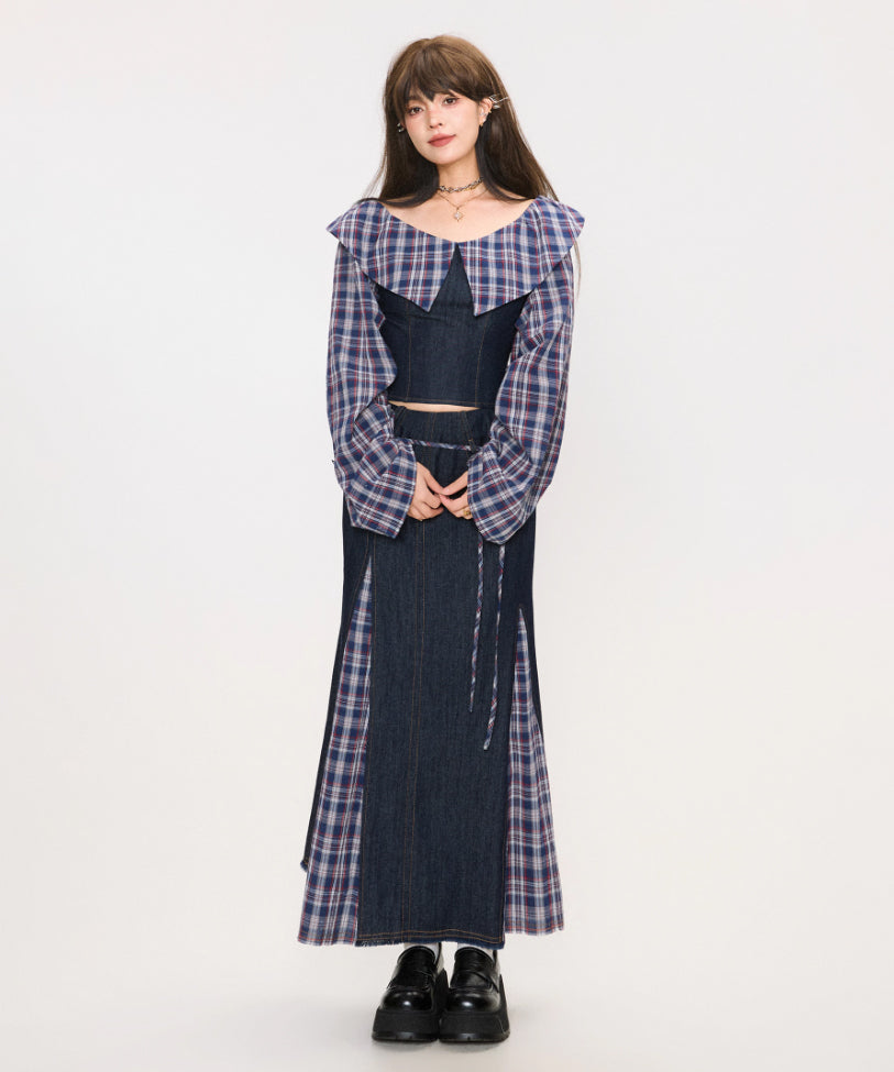 Plaid Denim Layered Series