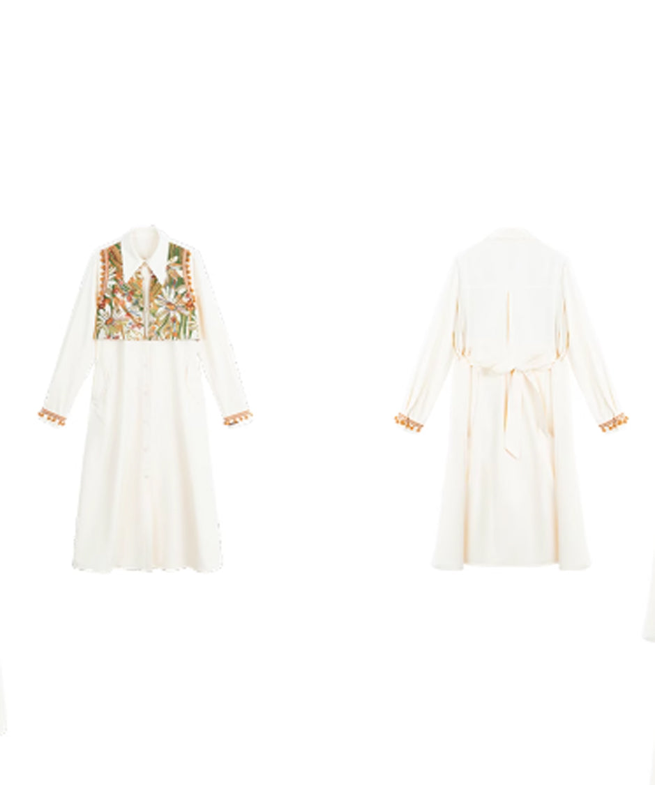 Jacquard Splicing Dress