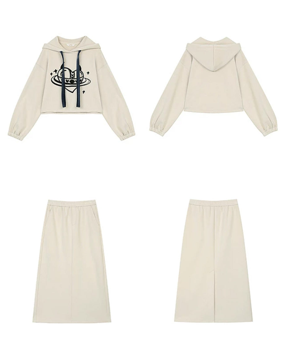 Orbit Hood Top＆Skirt Co-ord