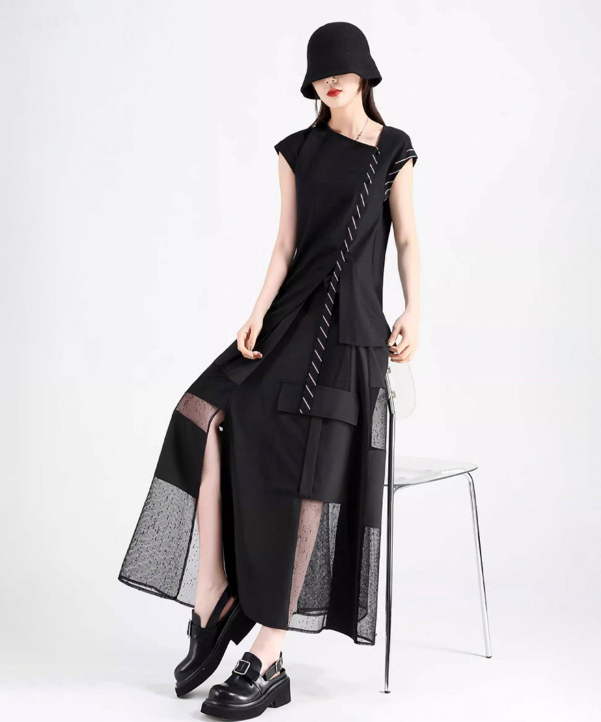 Cutout See-through Skirt