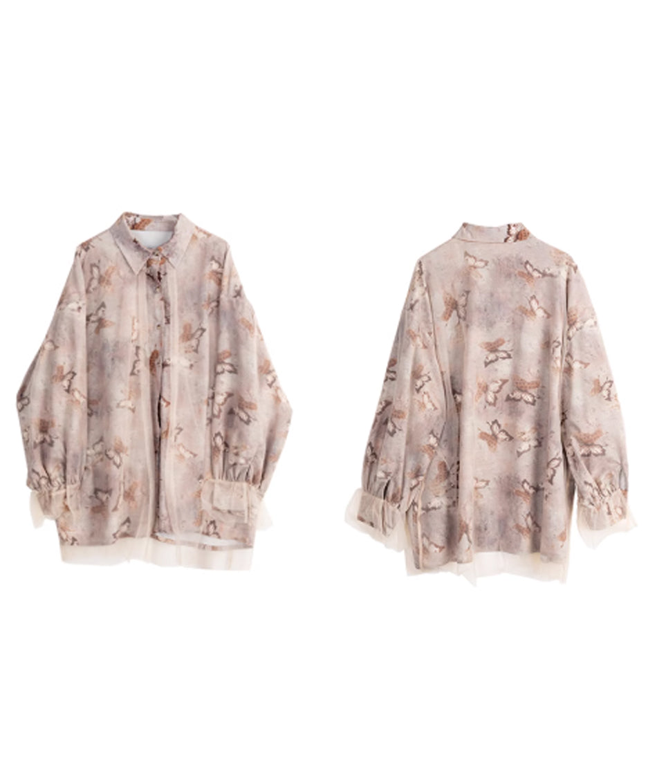 See-through Layered Blouse