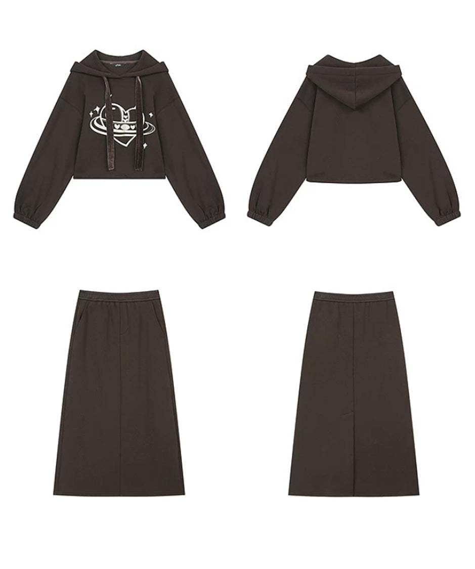 Orbit Hood Top＆Skirt Co-ord