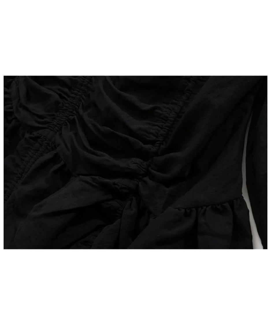 Draw Shirring Dress