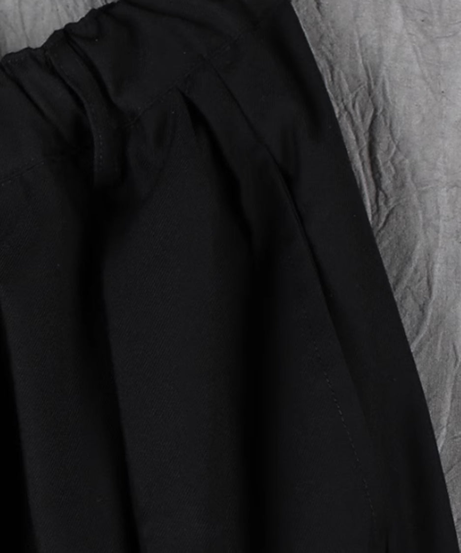 Gathered Wide Cropped Pants