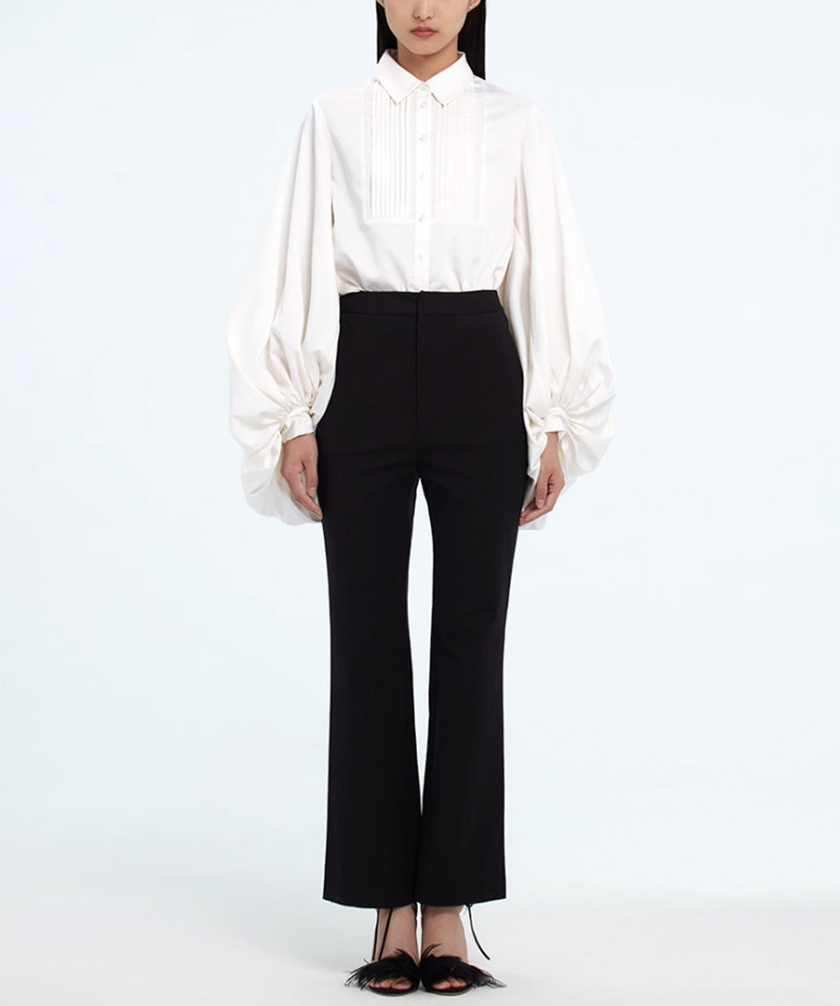 Pleated Sleeve Volume Blouse