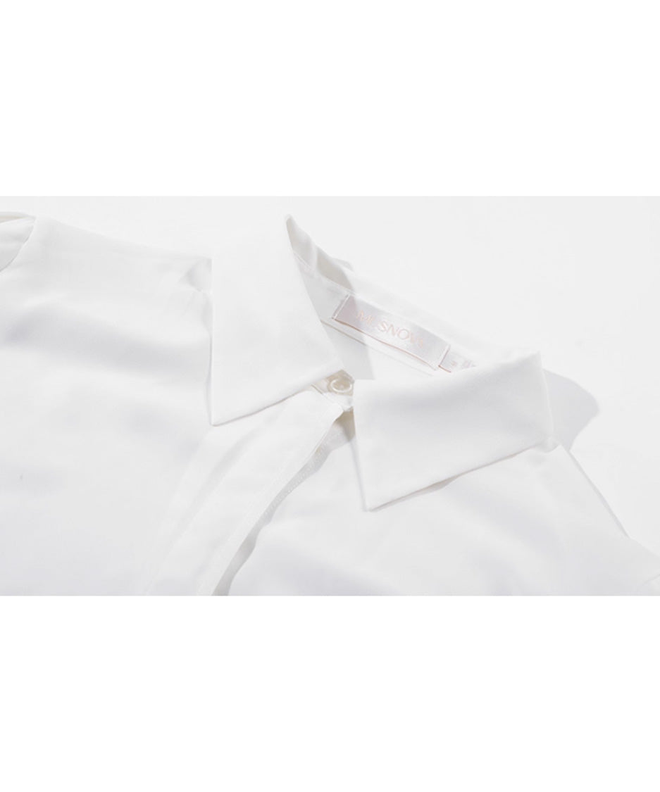 Pleated Sleeve Volume Blouse