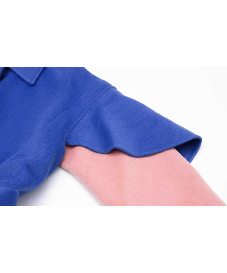 Cape Sleeve Belt Coat