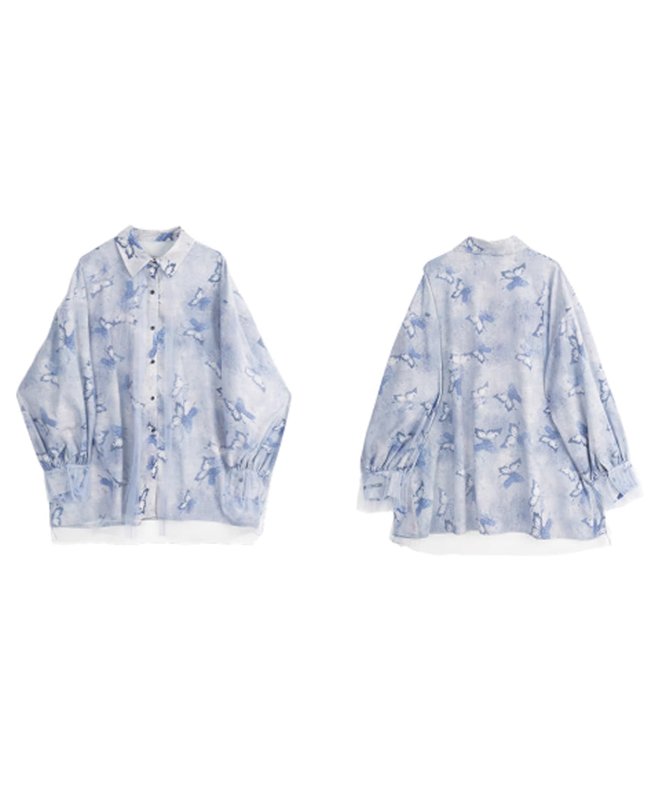 See-through Layered Blouse