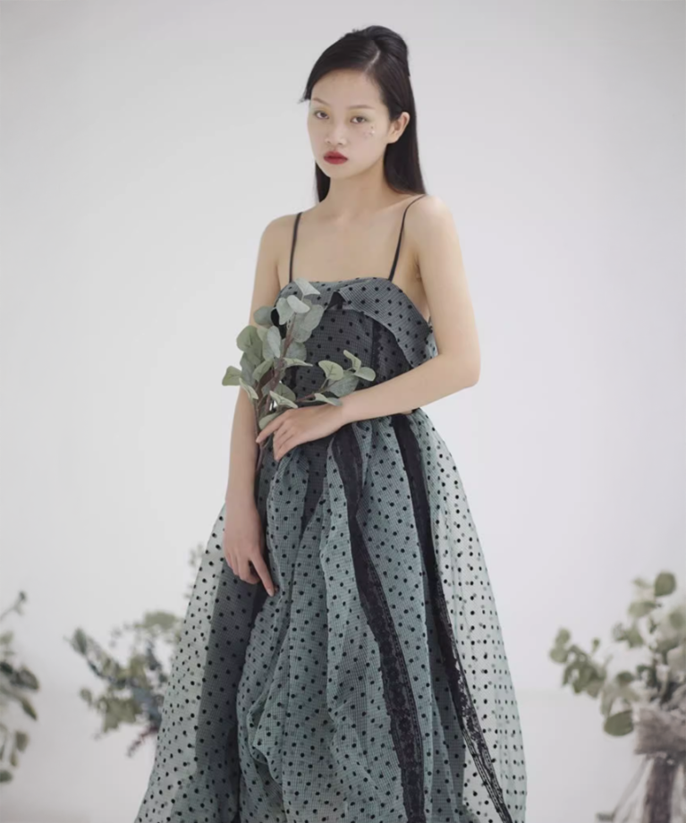Hollow Waist Polka Dot Tutu Dress