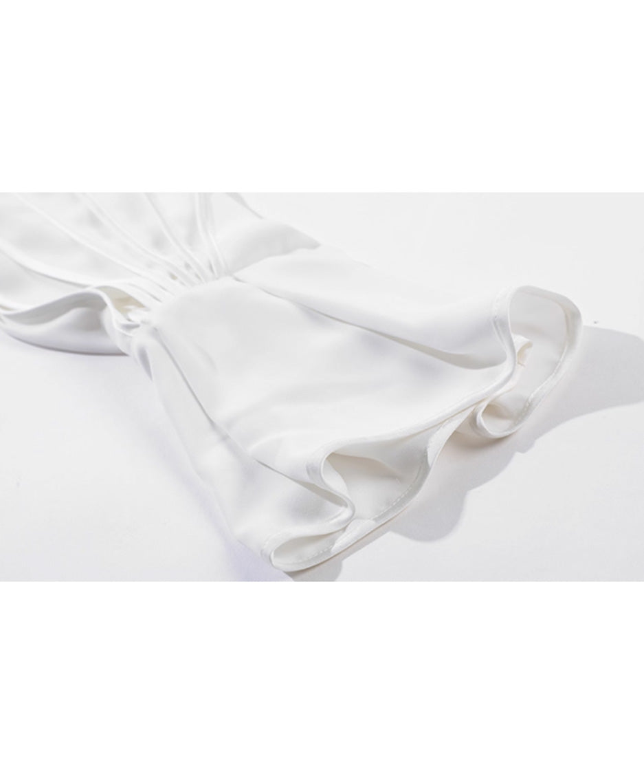 Pleated Sleeve Volume Blouse