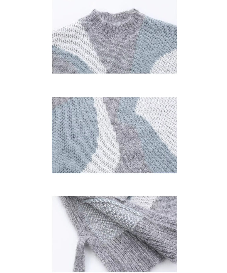 Wave Pattern Knit Vest