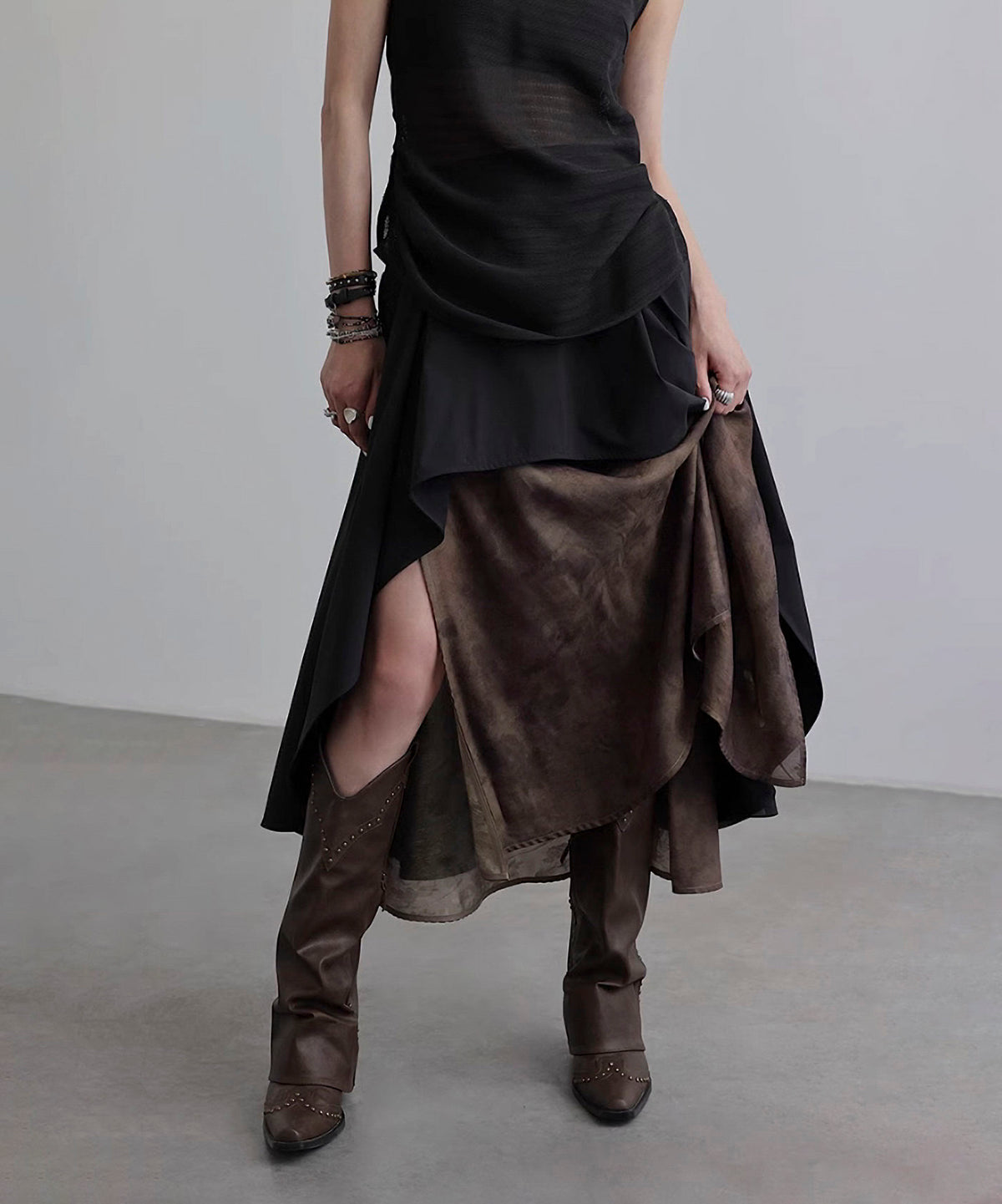 Mix Material Skirt