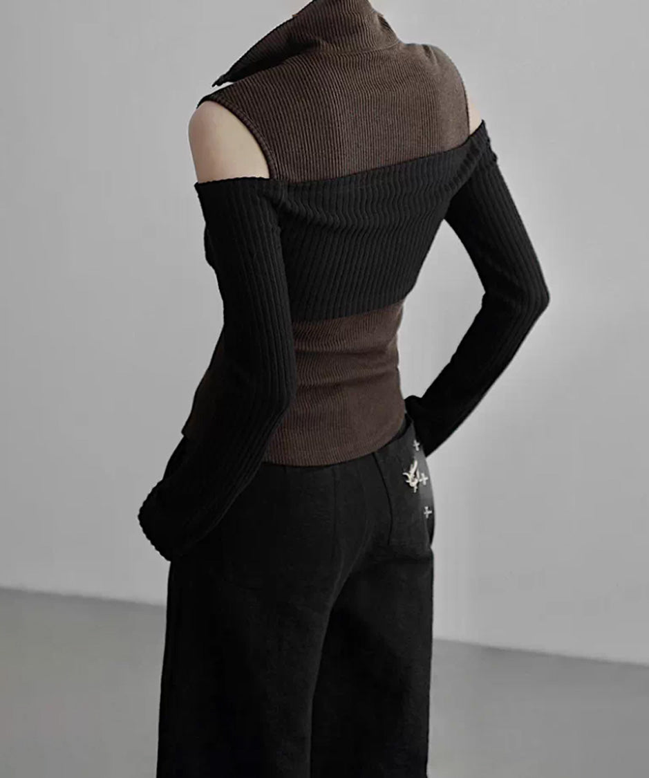 Layered Zip Rib Top