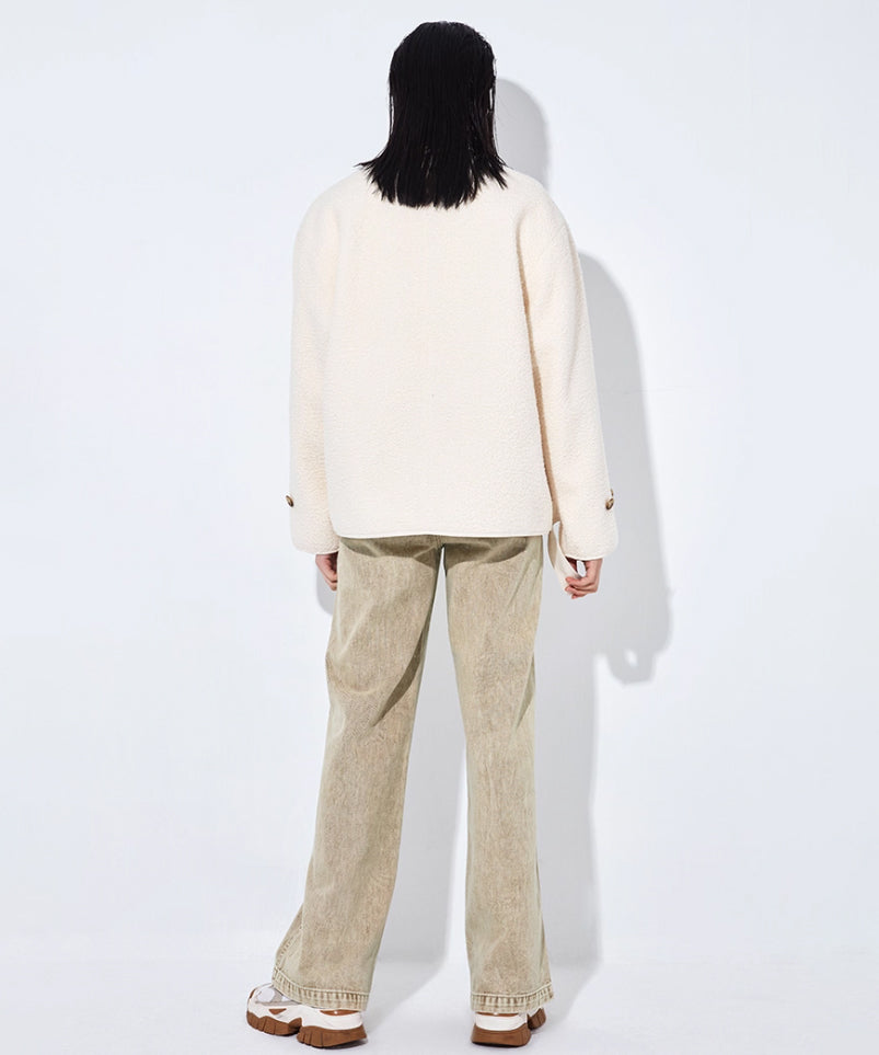 Washed Panel Denim Pants