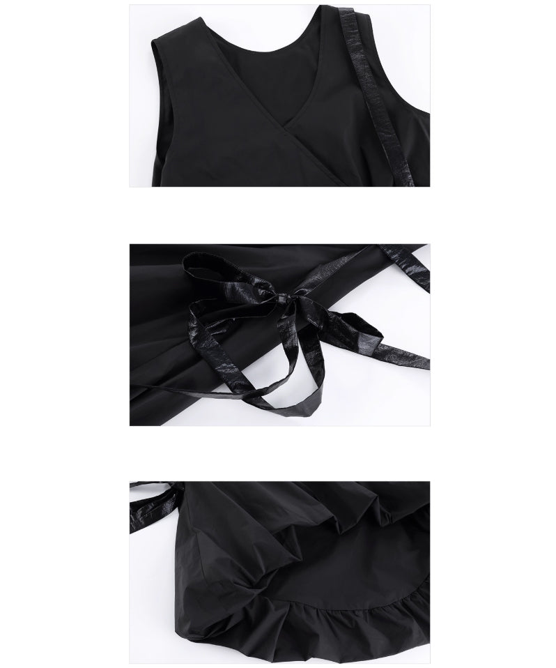 Side Tie Drape Dress