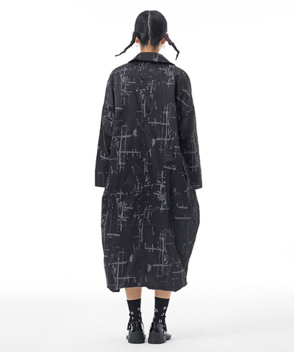 Abstract Pattern Long Jacket