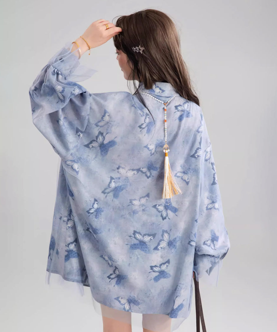 See-through Layered Blouse