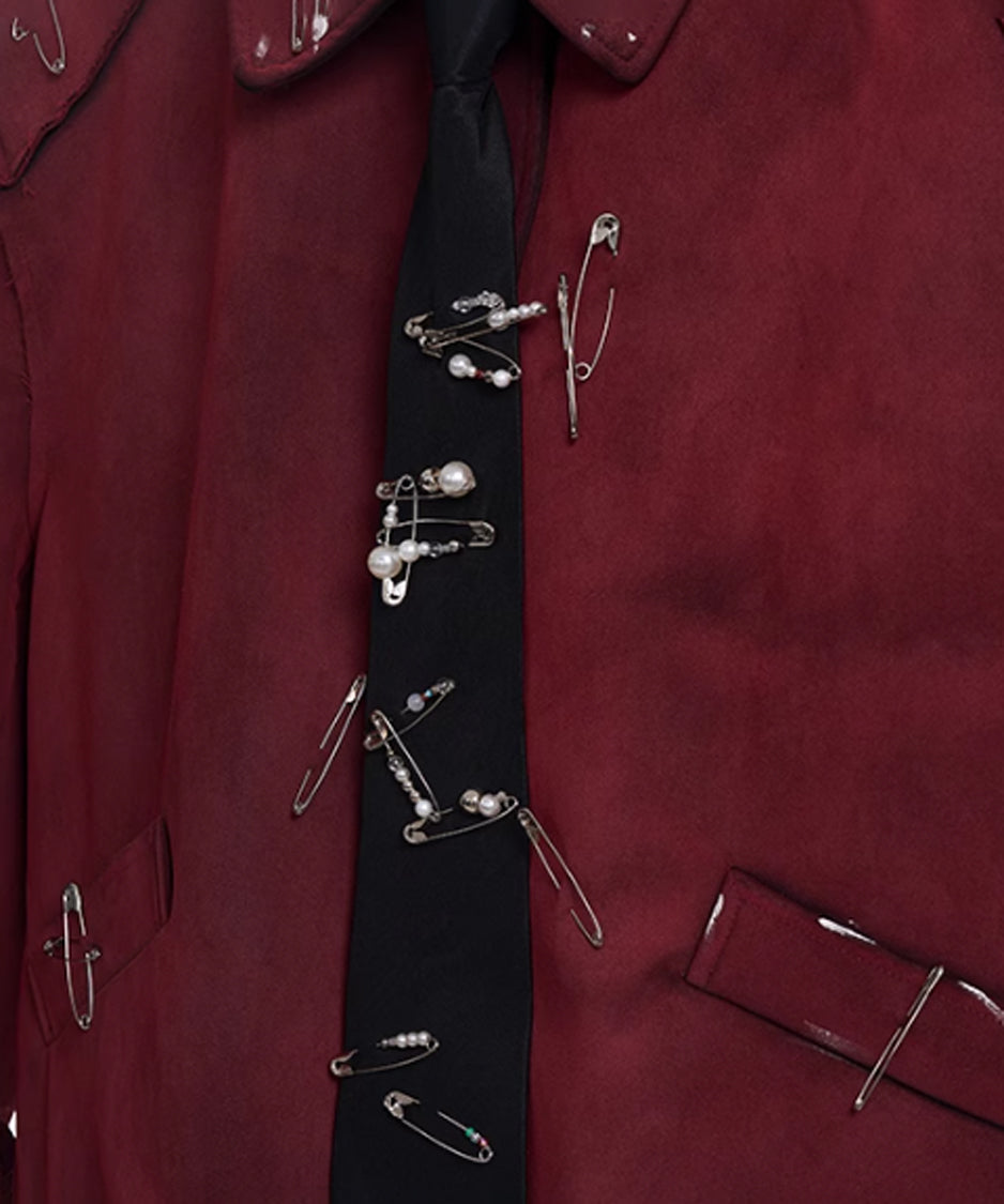 Pearl Pin Lazy Tie