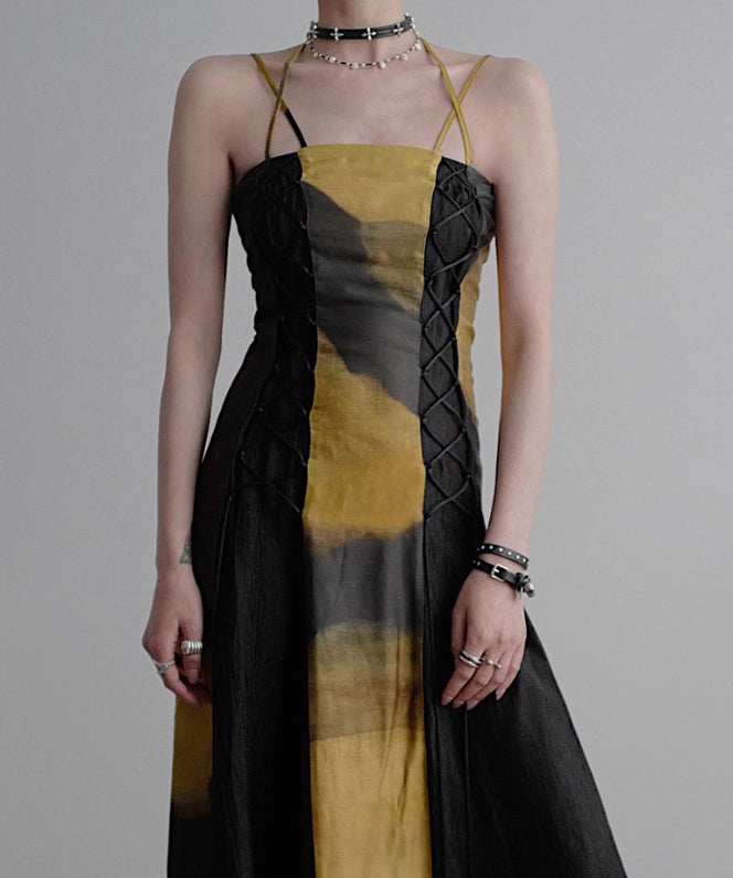 Cross Corded Gradient Dress
