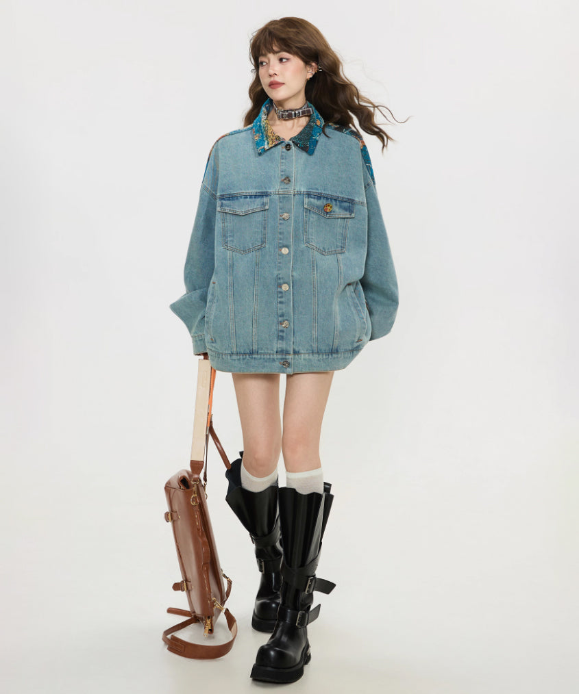 Vintage Patch Denim Jacket