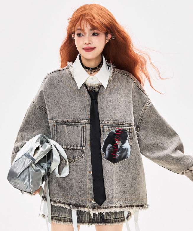Frayed Portrait Denim Series
