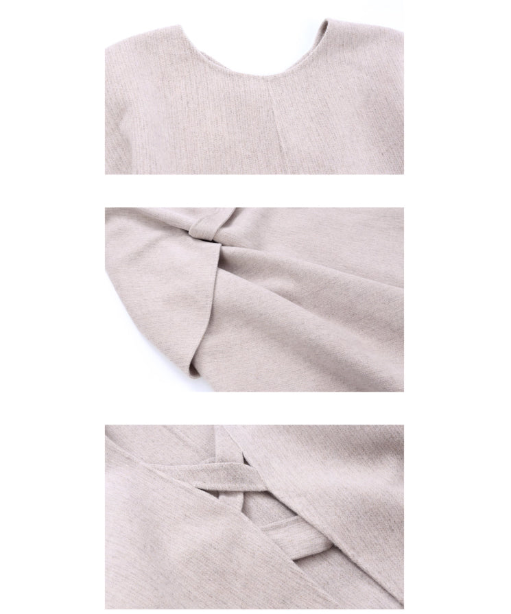 Drape Cape Belted Coat