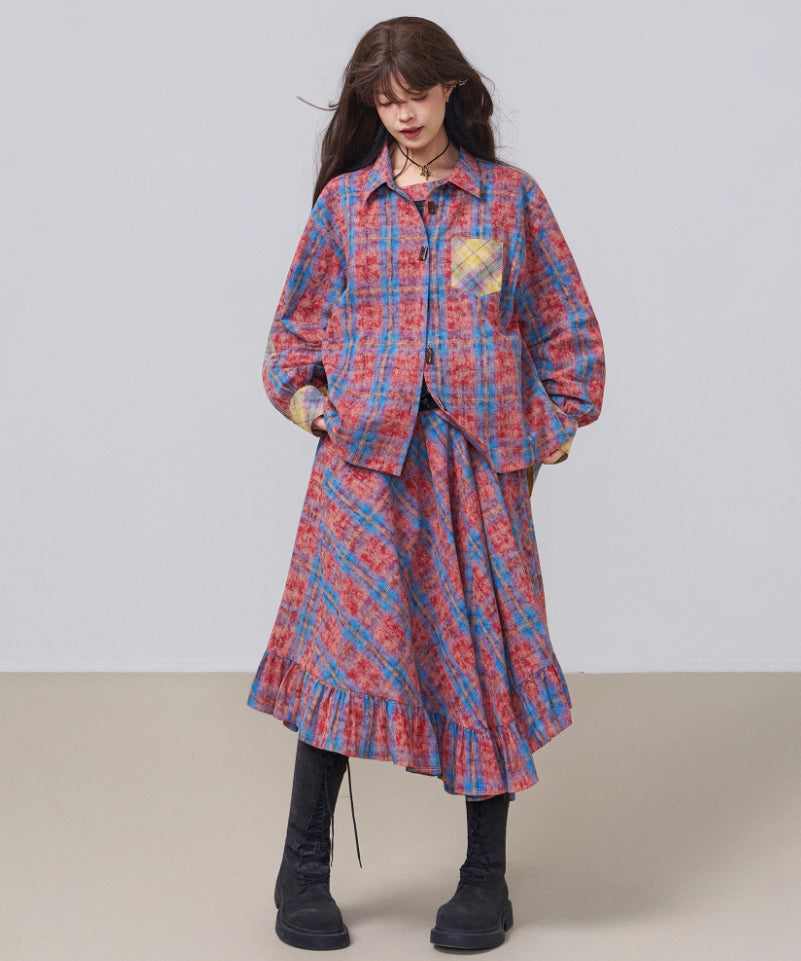 Vintage Check Contrast Shirt