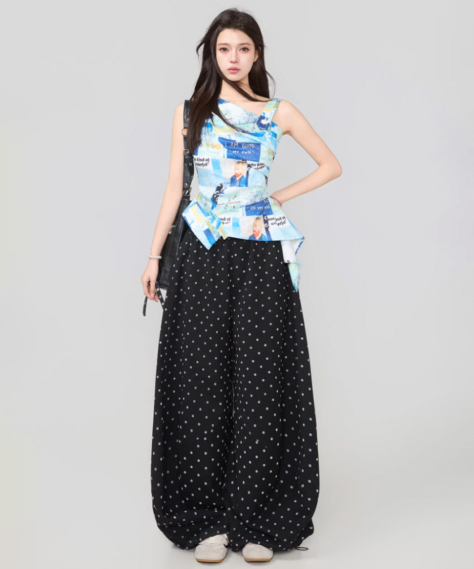 Gallery Print Drape Top