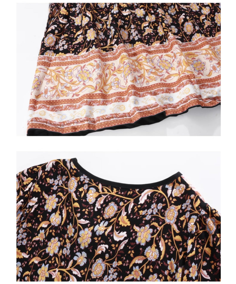 Floral Stripe Lace Dress