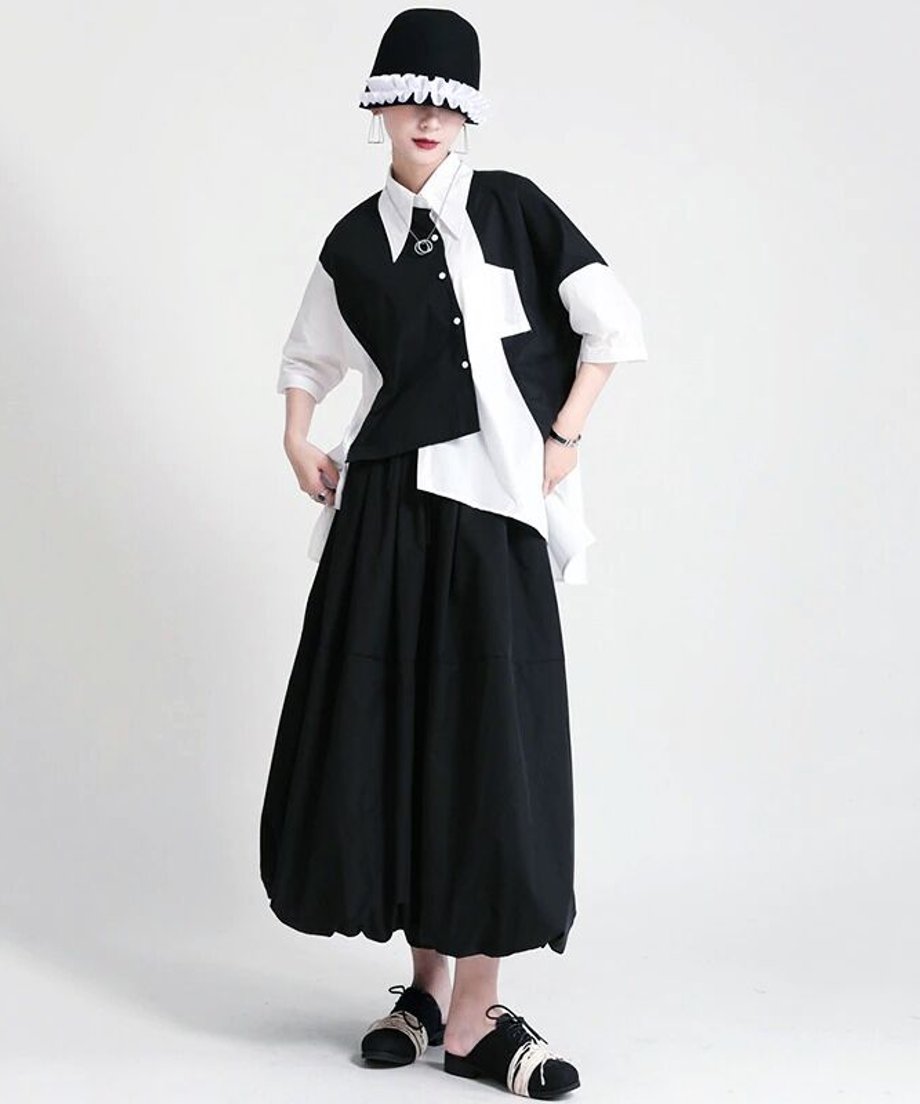 Bicolor Asymmetry Shirt