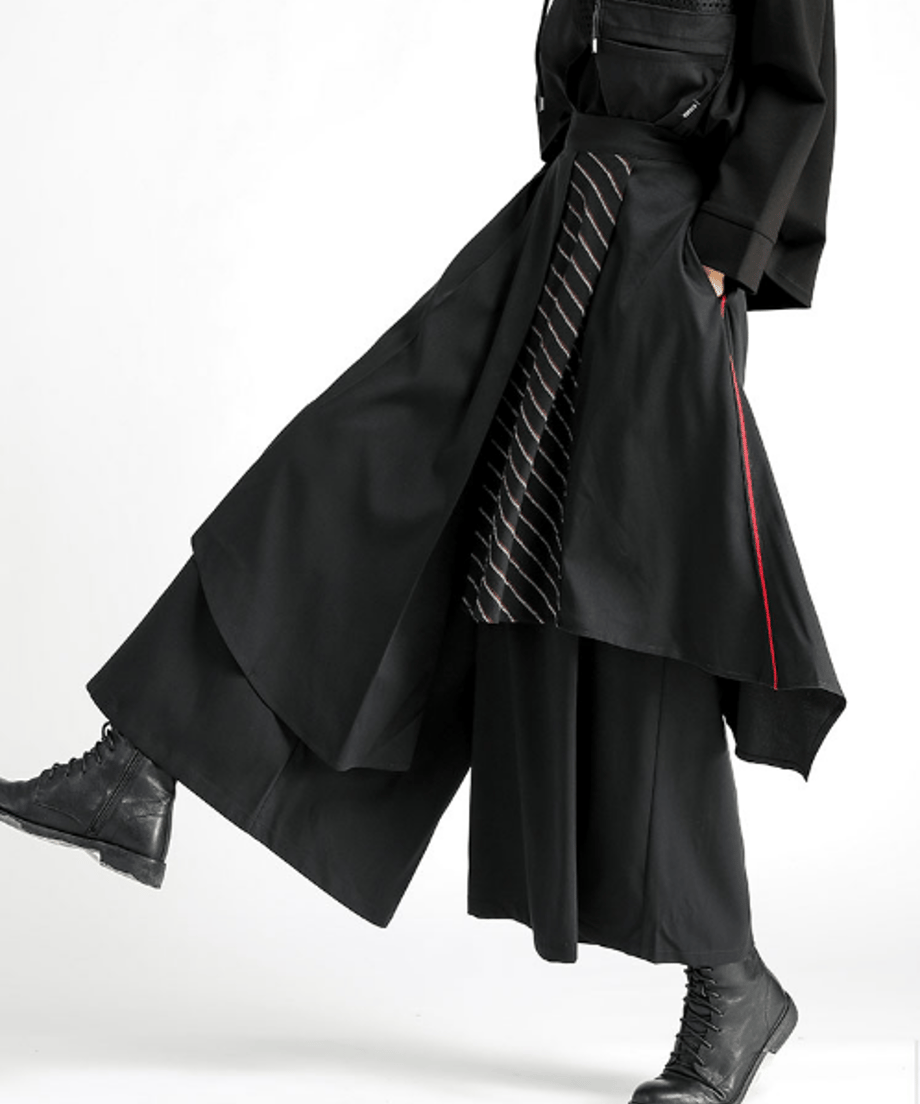 Layered Wrap Wide Pants
