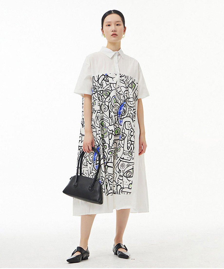 Graphic Art Printed Dress