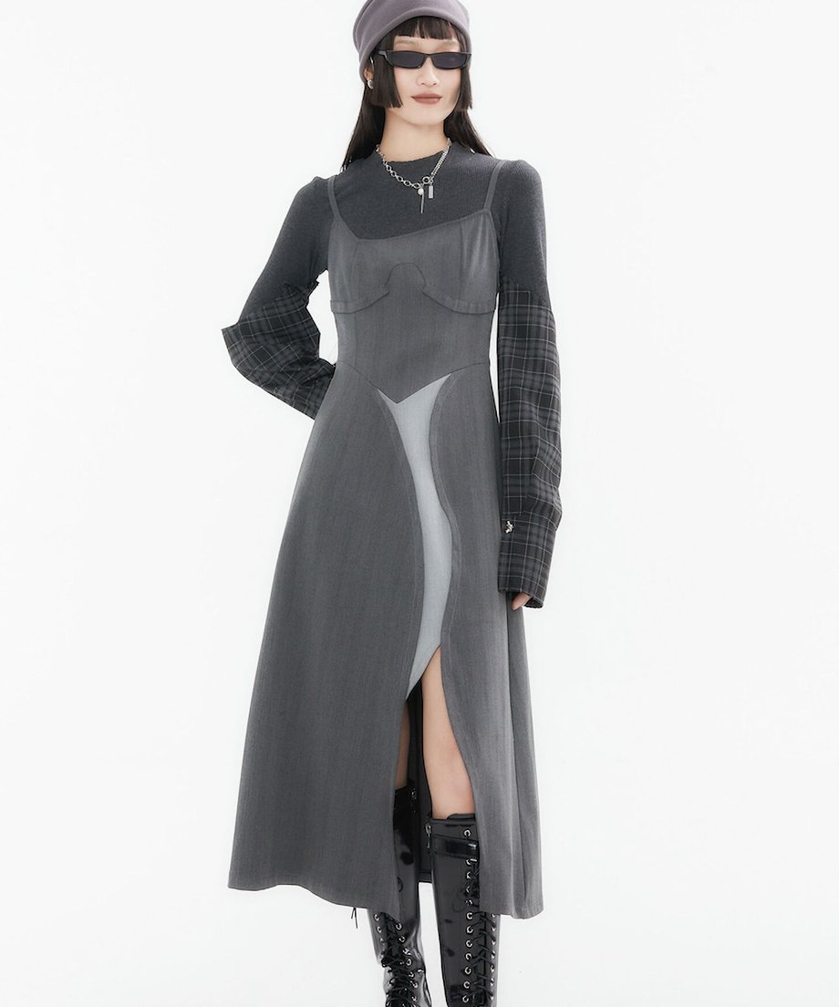 Layered Slit Dress