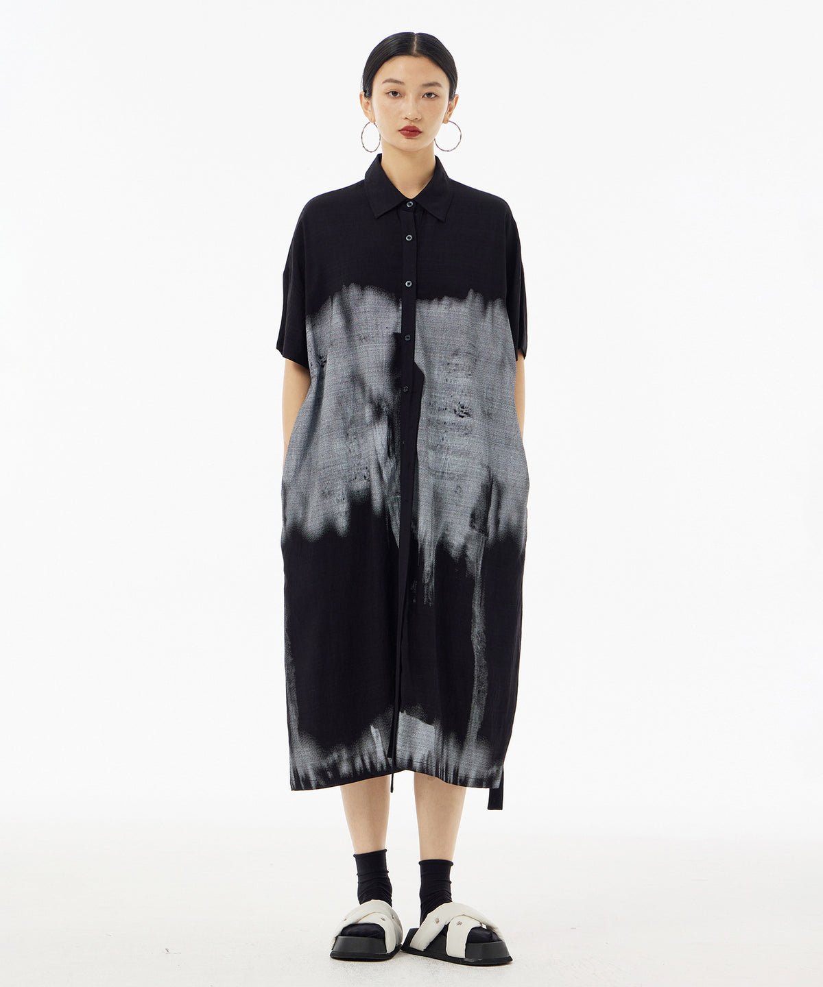Blurred Print Dress