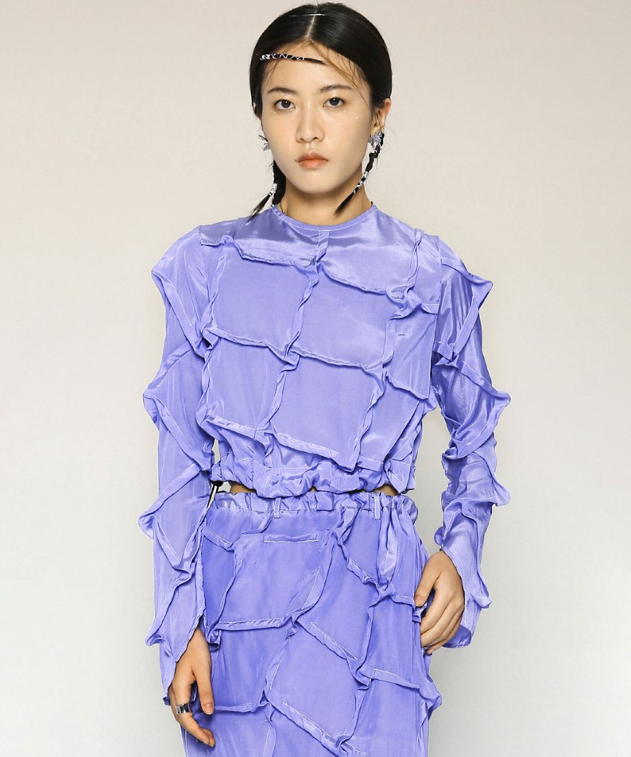Round-neck Mulberry Top